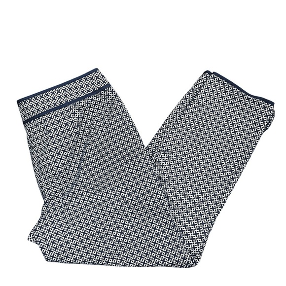 Talbots Pants Size 10 Petite Blue Geometric Signature Ankle Length Stretch - Picture 5 of 10